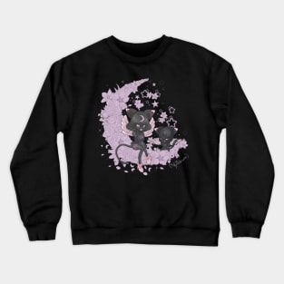 Black Cat Moon Crewneck Sweatshirt